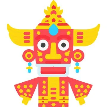 Wayang Epic-tale Puppet Art Tradition Show Stock Illustration