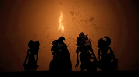 Wayang Kulit shadow puppet show Stock Footage 36080258