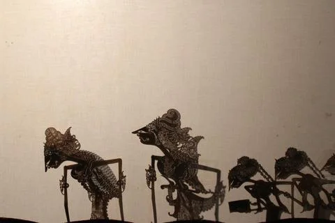 Wayang kulit, a traditional art from Java Indonesia Foto stock