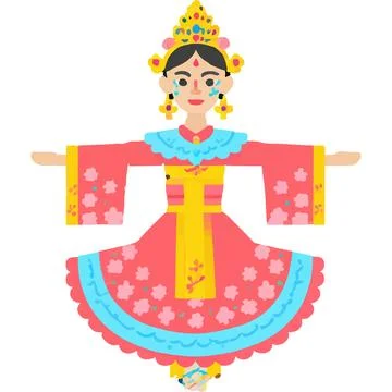 Wayang Shadow Puppet Art Mastery Drama Stock Illustration
