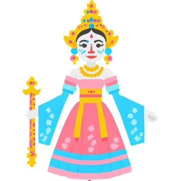 Wayang Shadow Puppet Art Tradition-rooted Props Illustration