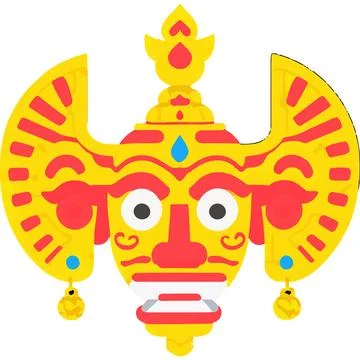 Wayang Shadow Puppet Characters Handcrafted Performance Stock Illustration
