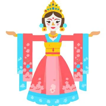 Wayang Shadow Puppet Mastery Tradition Handcrafted Stock Illustration