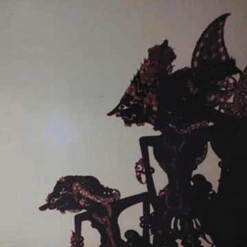 Wayang silhouette, a tradition from Java, Indonesia Stock Photos