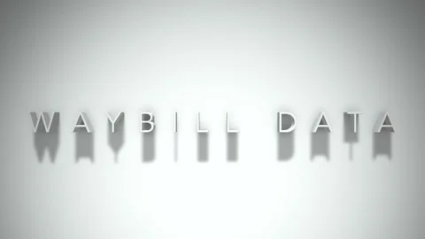 Waybill data 3D title animation white text on a white background Stock Footage 299423596