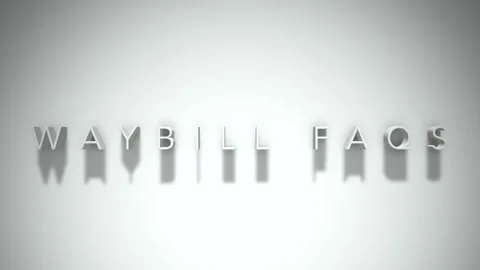 Waybill faqs 3D title animation white text on a white background Stock Footage 299423587