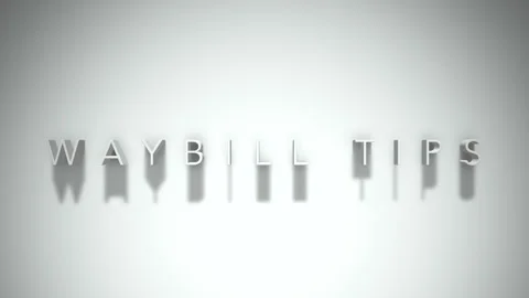 Waybill tips 3D title animation white text on a white background Stock Footage 299423594