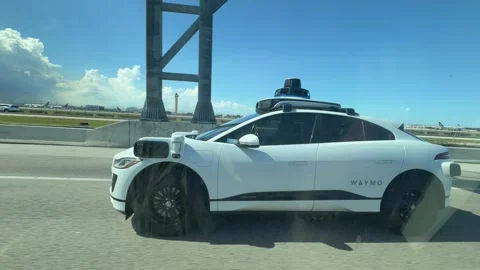 Waymo Driverless Car - Miami, FL - June 21, 2026 Stock Footage 337911178