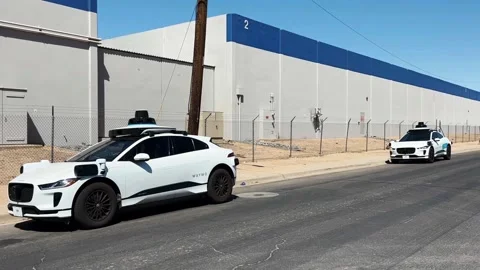 Waymo driverless vehicles idling Stock Footage 238849998