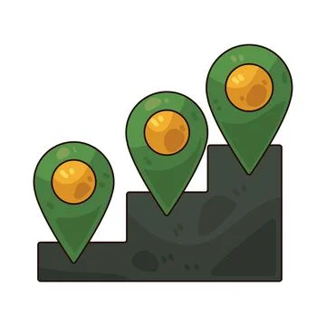 Waypoint illustration Illustrazione stock