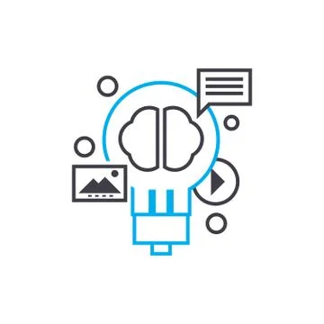 Ways of perception linear icon concept. Ways of perception line vector sign Stock Illustration