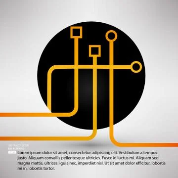 Ways of solution circle company symbol design Illustrazione stock