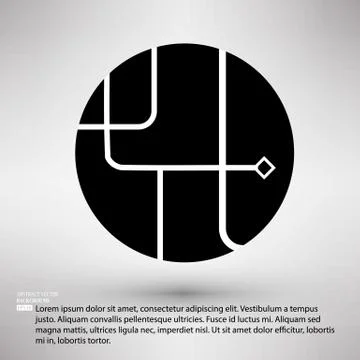 Ways of solution circle company symbol design 스톡 일러스트