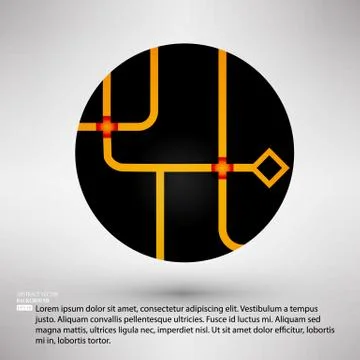 Ways of solution circle company symbol design Stock-Illustration