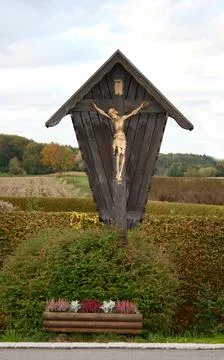 Wayside cross Stock Photos