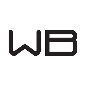 Wb initial letter vector logo icon Ilustração Stock