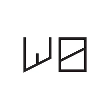 Wb initial letter vector logo icon Stock Illustration