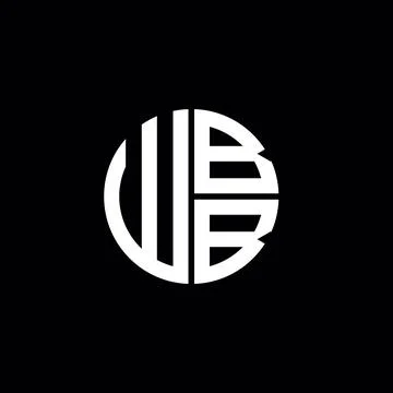 WBB logo WBB icon WBB monogram WBB letter minimalist Circle flat Unique mod.. Stock Illustration