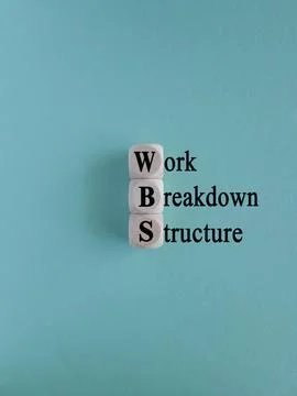 WBS, Work Breakdown Structure symbol. Stock Photos