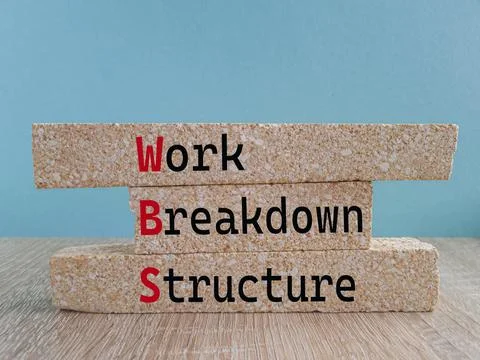 WBS Work Breakdown Structure symbol. Stock Photos