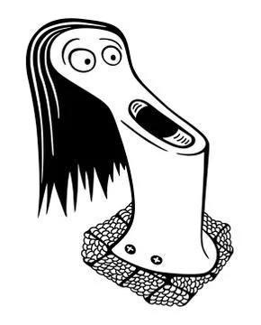 WC character Illustrazione stock