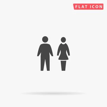 WC flat vector icon Stock Illustration