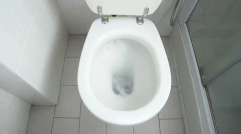 Wc flush view from above Vidéo 38797215