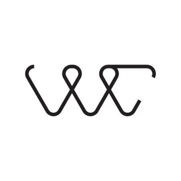 Wc initial letter vector logo icon Stock Illustration