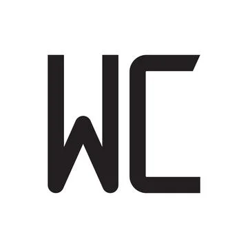 Wc initial letter vector logo icon Stock Illustration