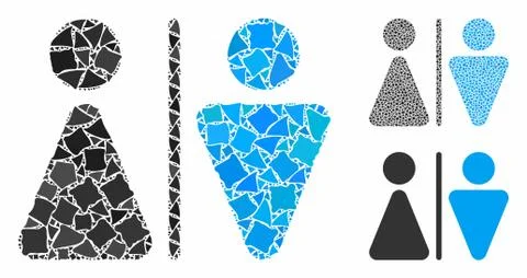 WC persons Composition Icon of Joggly Elements Illustrazione stock