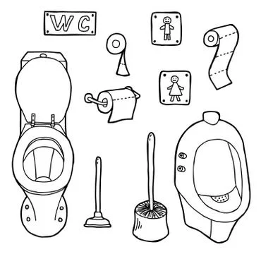 Wc set Ilustración de archivo