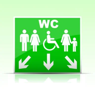 Wc sign 스톡 일러스트