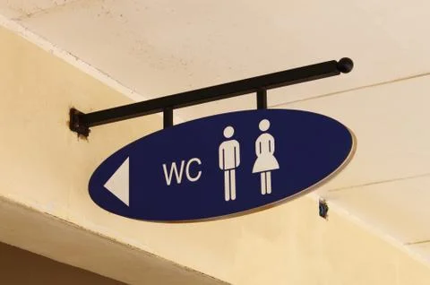 WC sign Stock Photos