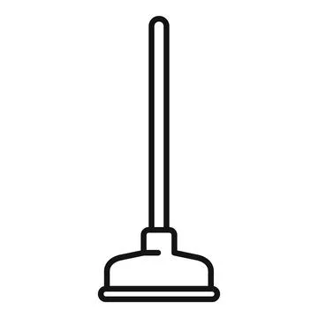 Wc sucker icon outline vector. Toilet restroom Stock-Illustration