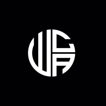 WCA logo WCA icon WCA monogram WCA letter minimalist Circle flat Unique mod.. Illustrazione stock