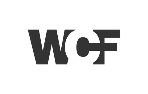 WCF bold and unique editable font logo for tech startups, consulting, corpo.. Stock Illustration