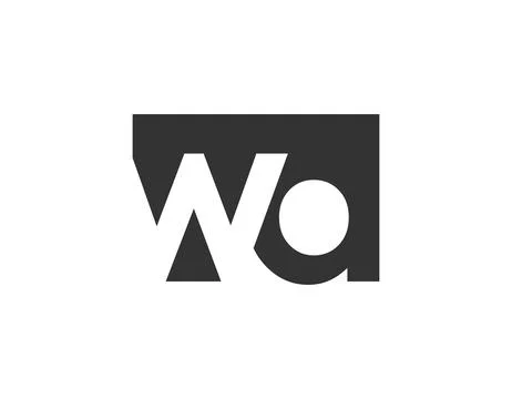 WD creative geometric initial based modern and minimal logo. Letter w d tre.. Stock Illustration