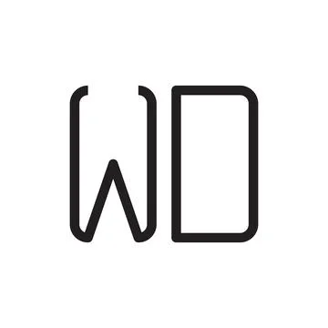 Wd initial letter vector logo icon Ilustração Stock