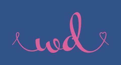 WD initial wedding monogram calligraphy vector illustration. Hand drawn let.. Stock Illustration