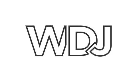 WDJ logo design template with strong and modern bold text. Initial based ve.. Stock Illustration