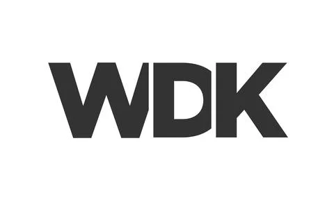 WDK logo design template with strong and modern bold text. Initial based ve.. Stock Illustration