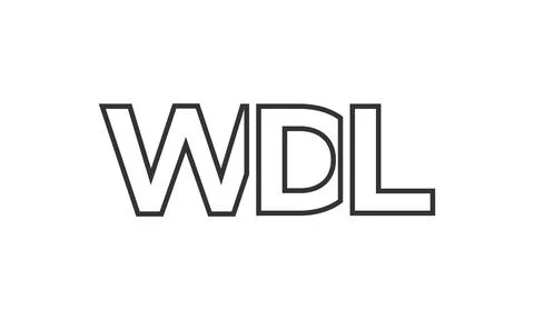 WDL logo design template with strong and modern bold text. Initial based ve.. Stock Illustration