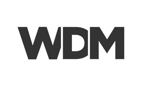 WDM logo design template with strong and modern bold text. Initial based ve.. Stock Illustration