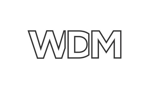 WDM logo design template with strong and modern bold text. Initial based ve.. Illustrazione stock