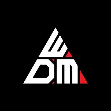 WDM triangle letter logo design with triangle shape. WDM triangle logo desi.. Illustrazione stock