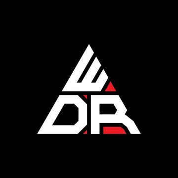 WDR triangle letter logo design with triangle shape. WDR triangle logo desi.. Illustrazione stock