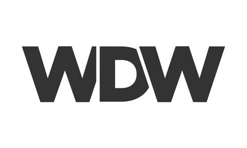 WDW logo design template with strong and modern bold text. Initial based ve.. 库存插图