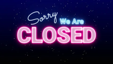 We are closed animated shop open background sorry we are closed Stock Footage 237248421
