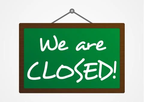 We are closed banner Stock Illustration