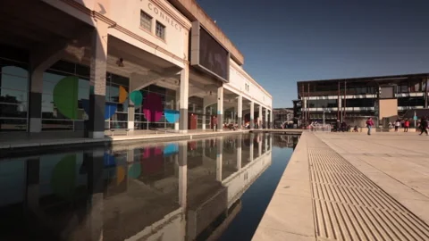 The 'We Are Curious' science museum in Bristol's Millennium Square Stock Footage 142365952